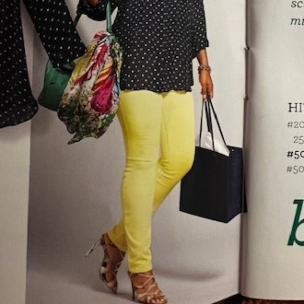 Cabi Size 8 Curvy Skinny Citron Jeans